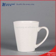 Reine weiße Prägung verschiedene Wahl-Massen-keramische Kaffeetassen Heiße Verkaufs-preiswerte Kaffeetassen